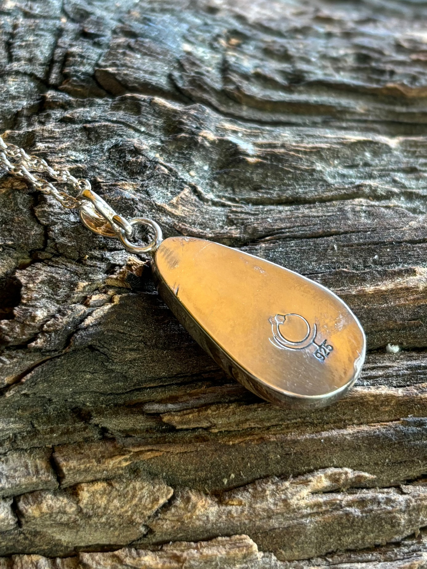 Mexican Black Obsidian and Sterling Necklace
