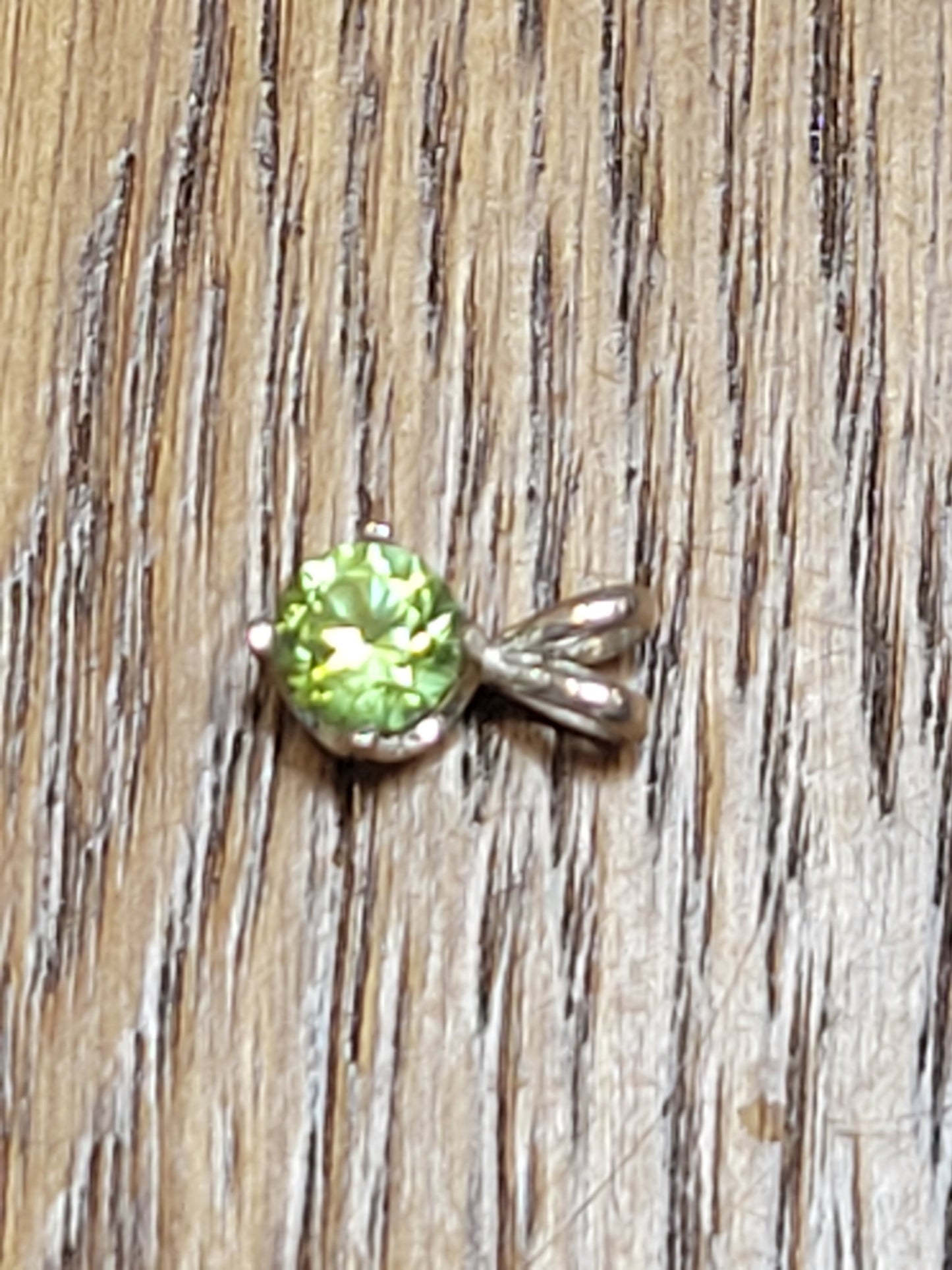 Afghanistan Natural Peridot and Sterling Necklace