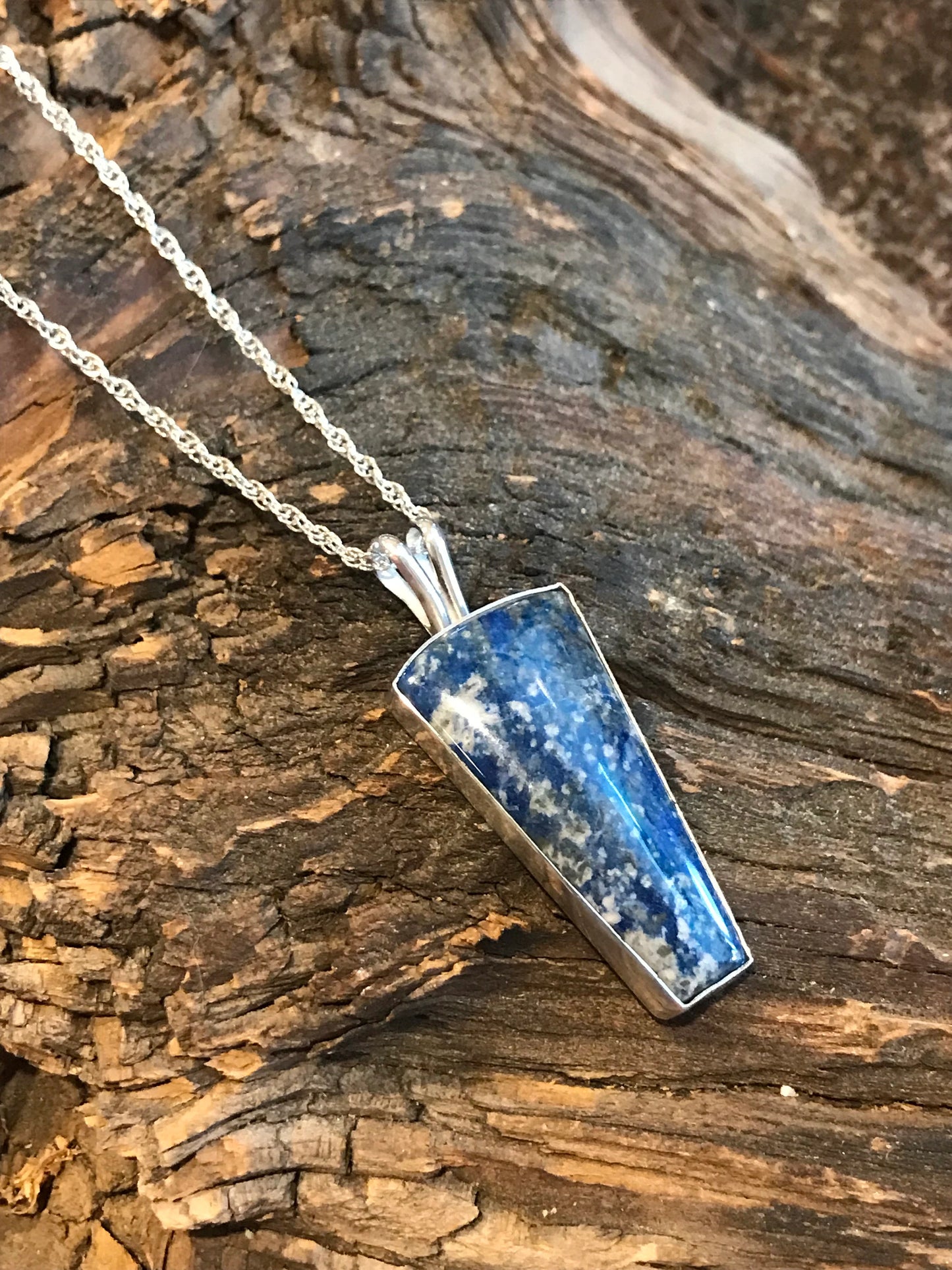 Chilean Lapis Lazuli and Sterling Necklace