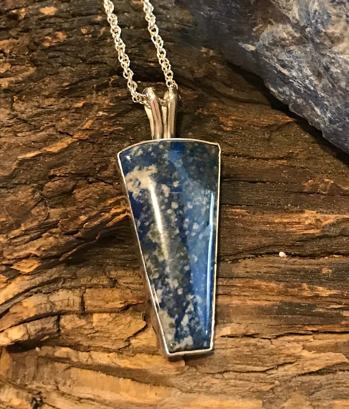 Chilean Lapis Lazuli and Sterling Necklace