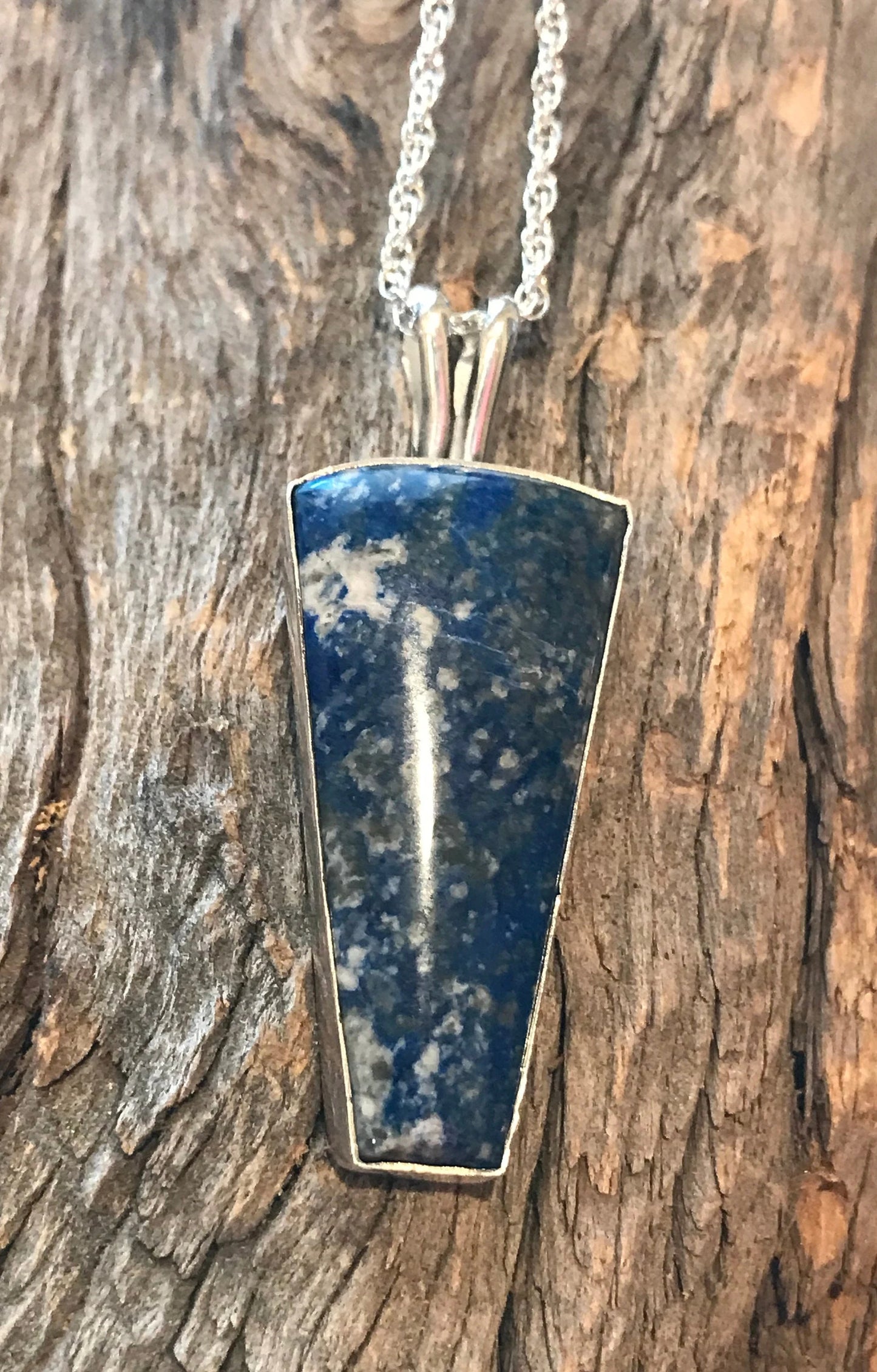 Chilean Lapis Lazuli and Sterling Necklace