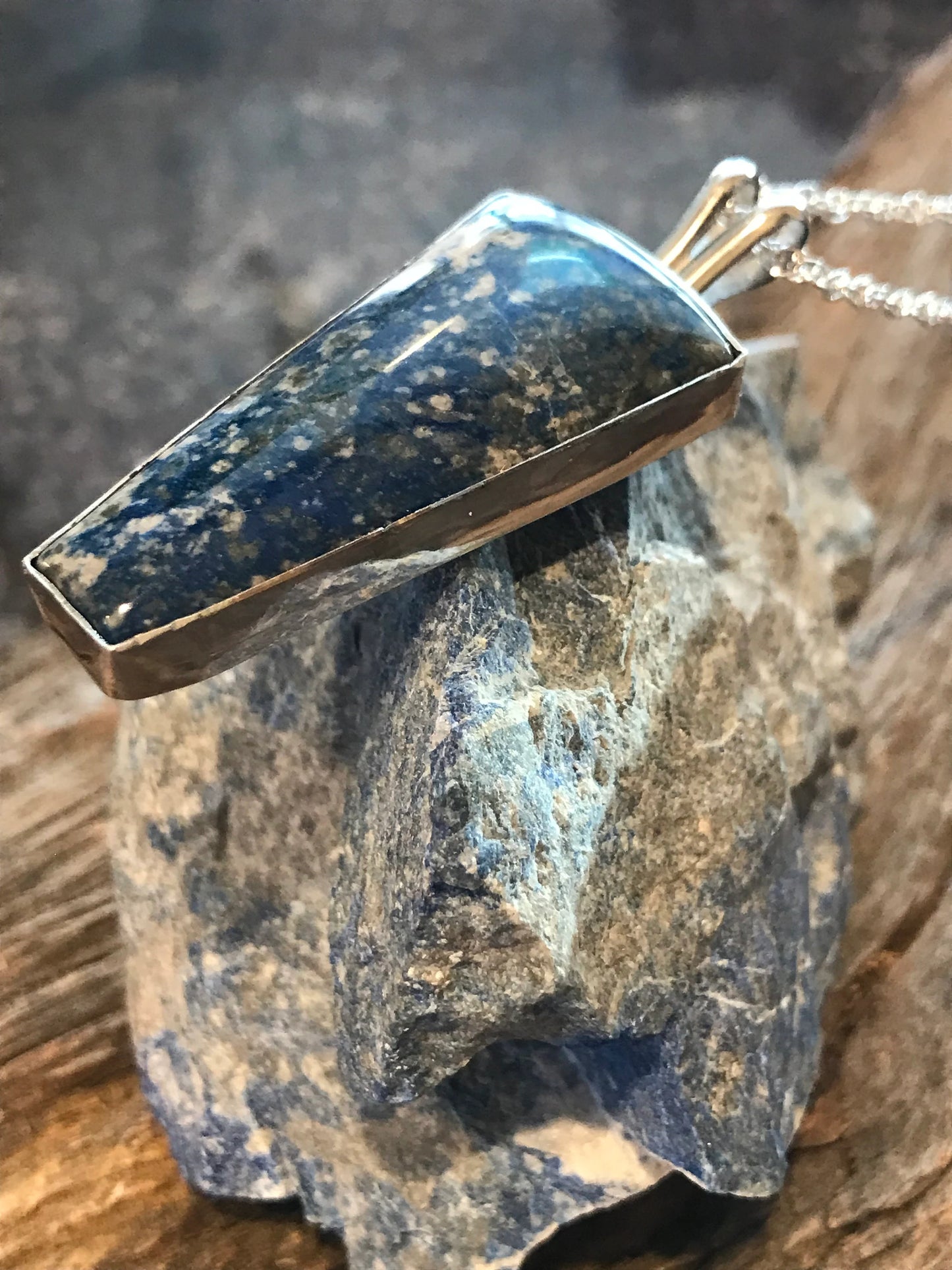 Chilean Lapis Lazuli and Sterling Necklace