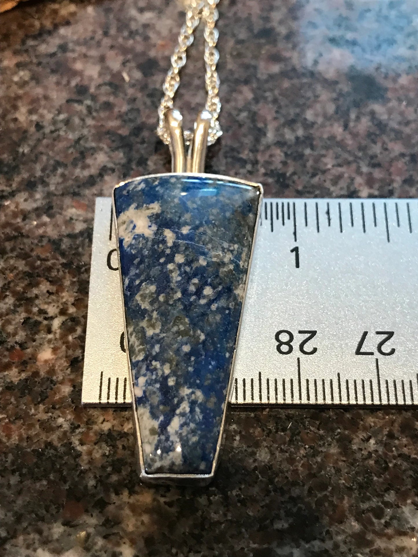 Chilean Lapis Lazuli and Sterling Necklace