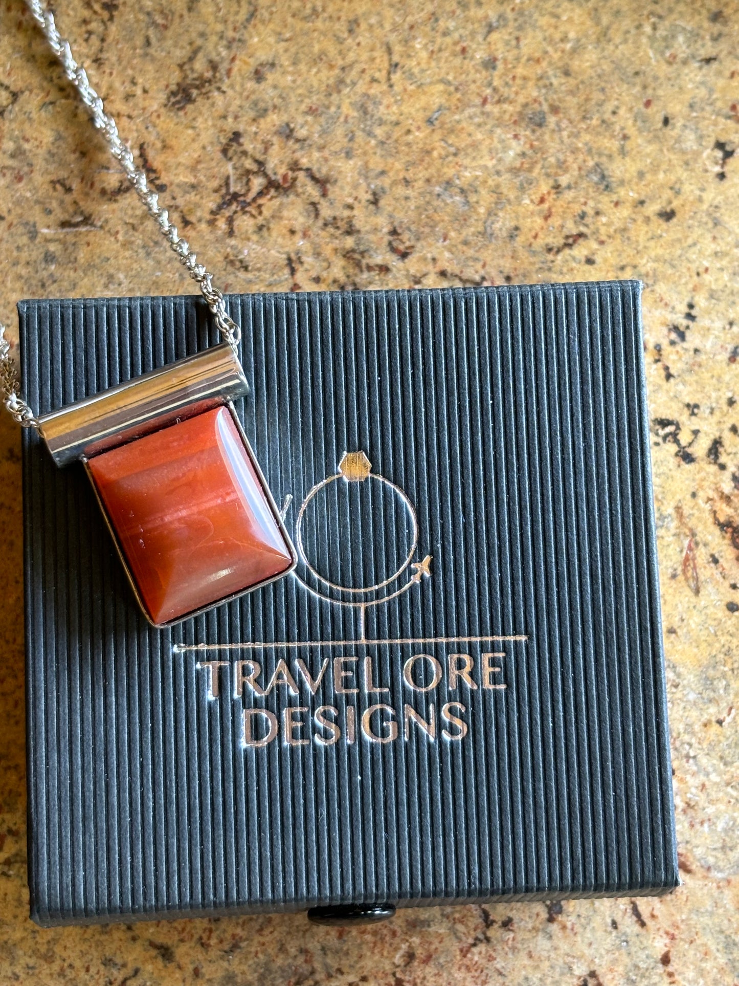 Brazilian Agate and Sterling Necklace