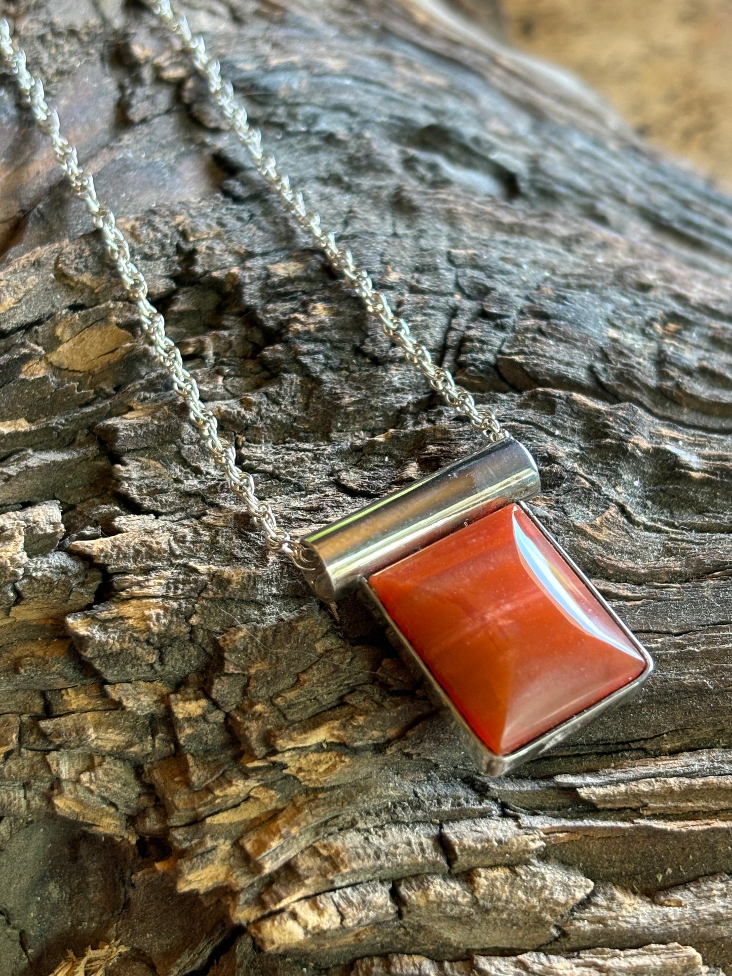 Brazilian Agate and Sterling Necklace