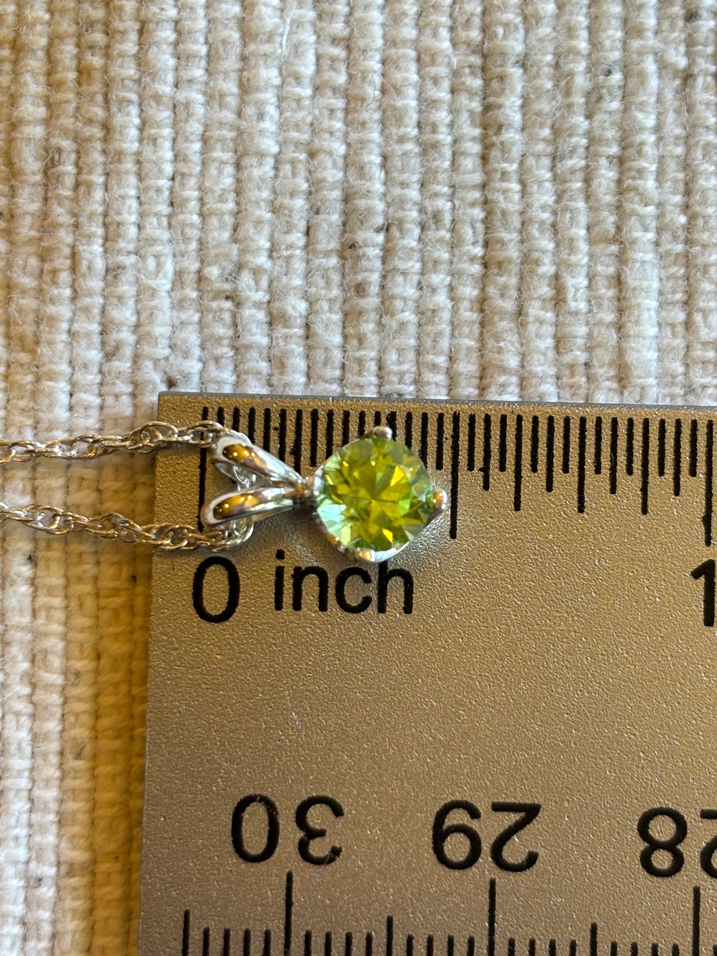 Afghanistan Natural Peridot and Sterling Necklace