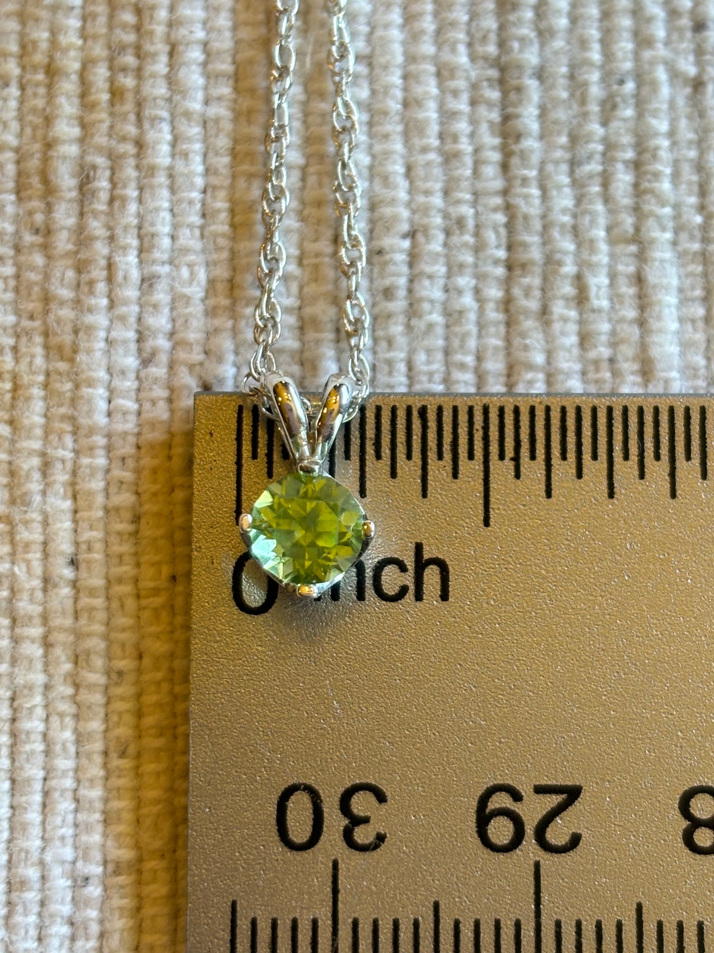 Afghanistan Natural Peridot and Sterling Necklace