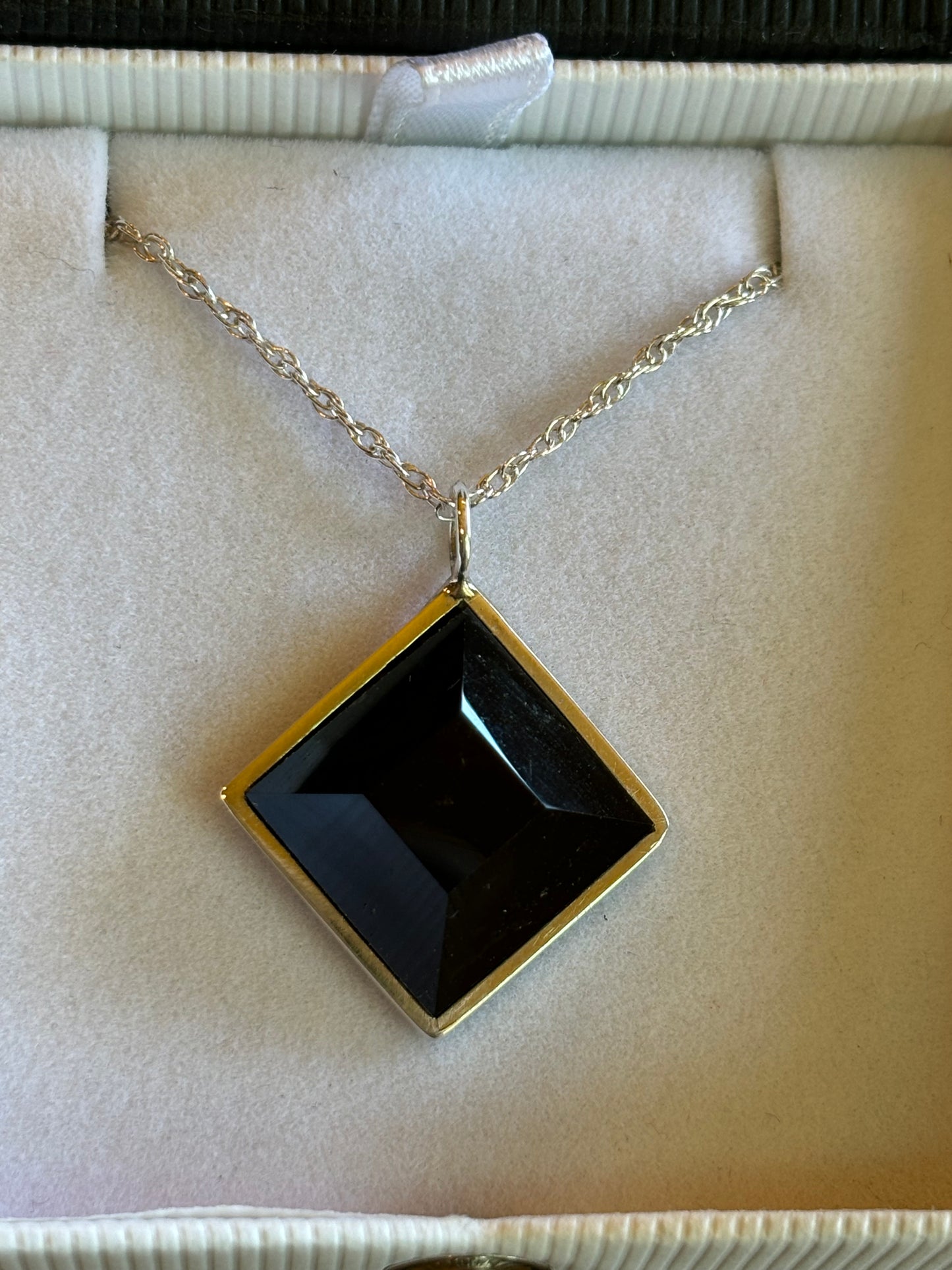 Brazil Black Faceted Tourmaline Necklace