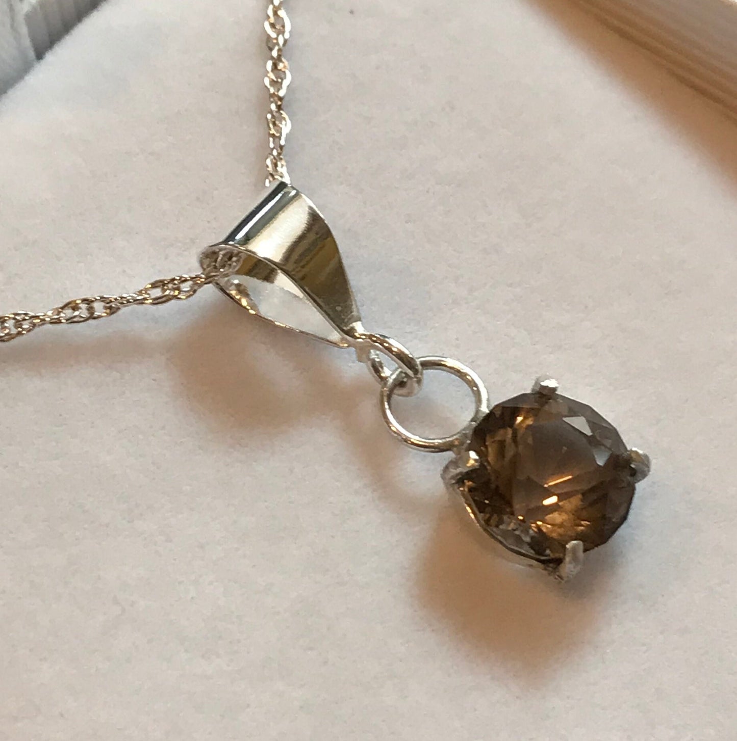 South African Golden Smoky Quartz Necklace