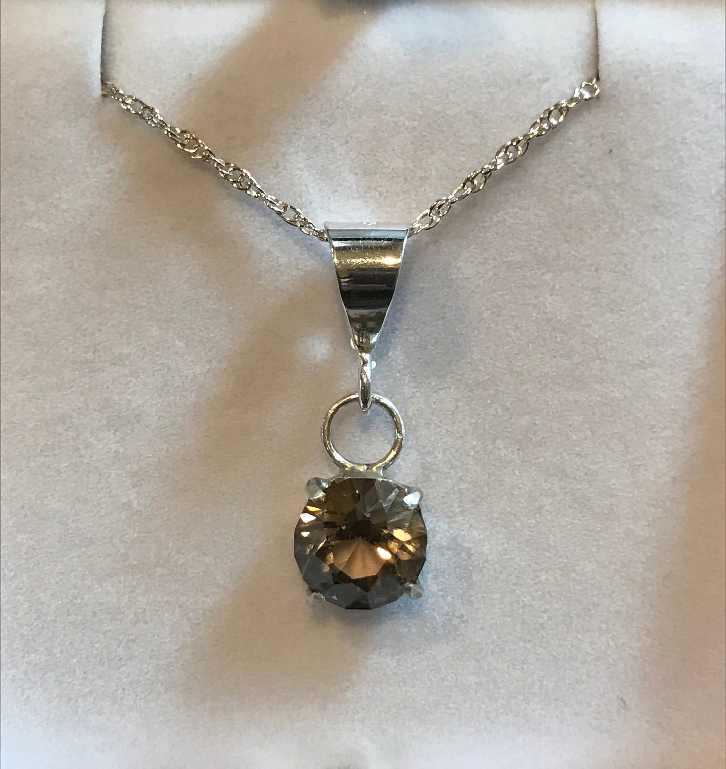 South African Golden Smoky Quartz Necklace