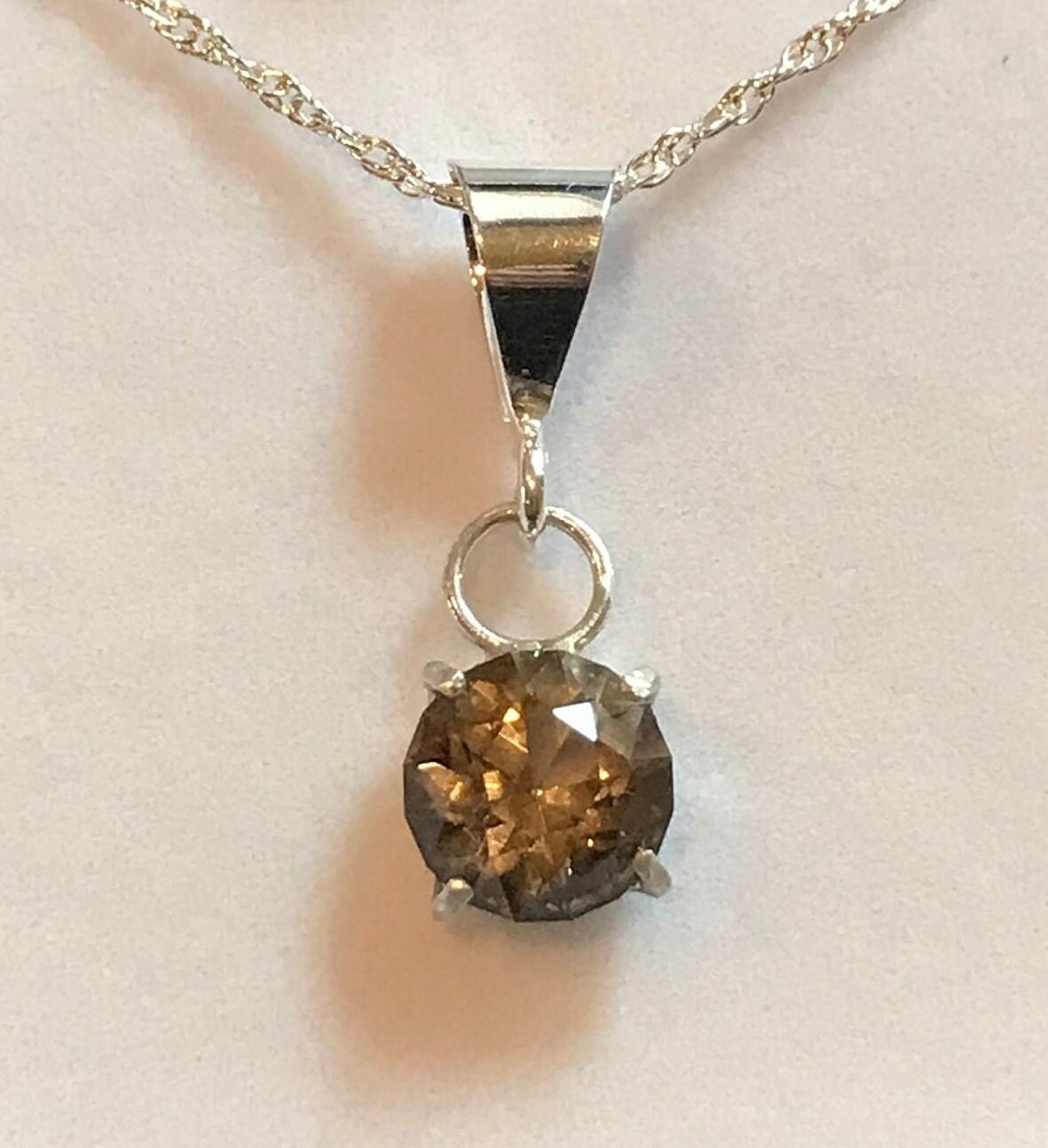 South African Golden Smoky Quartz Necklace